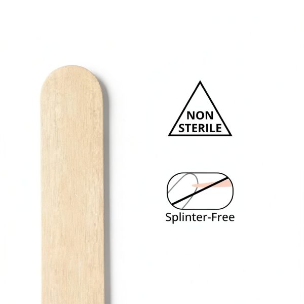 Caring Wood Tongue Depressors 6 Inch Standard 500 Count Non Sterile-4