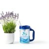Hospital Cup Plum Hill 20oz Blue Bottle with Lid, Straw & Handle-3