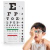 Snellen Eye Chart with Fixing Sticker 11x22 in Eye Charts for Eye ExamsIdeal for Doctor's OfficeSchool, Home with Eye occluder and Pointer 4 Fixation Patches-5