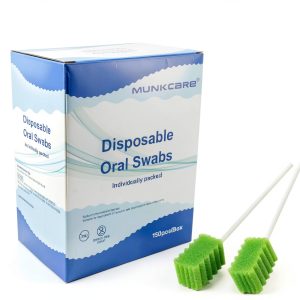Dental Swabs Unflavored Swabsticks-Oral Cavity Cleaning Mouth Swab, Tooth Shaped, Untreated Unflavored, Box of 150 Counts (Fruit Green)-0