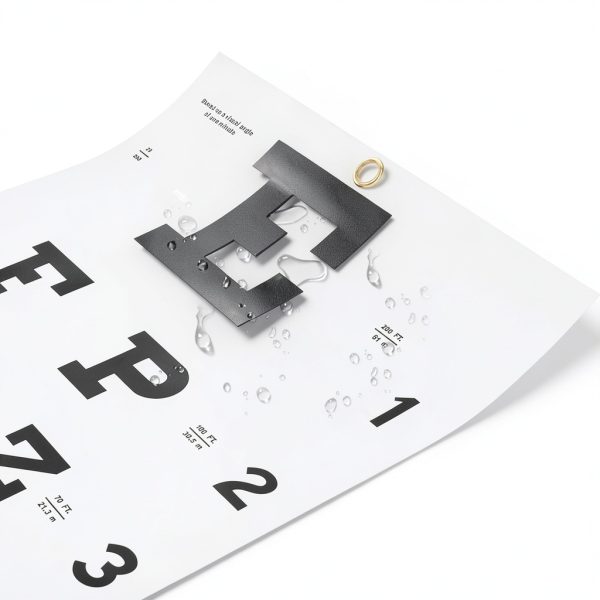 Snellen Eye Chart with Fixing Sticker 11x22 in Eye Charts for Eye ExamsIdeal for Doctor's OfficeSchool, Home with Eye occluder and Pointer 4 Fixation Patches-1